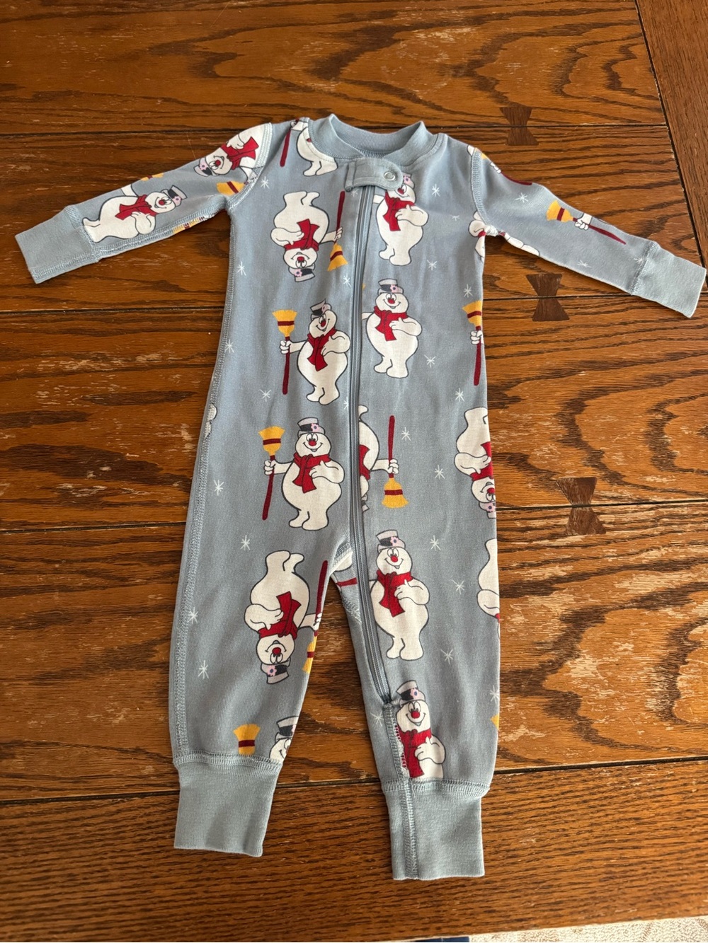 Hanna Andersson Frosty One-Piece Zipper Pajamas